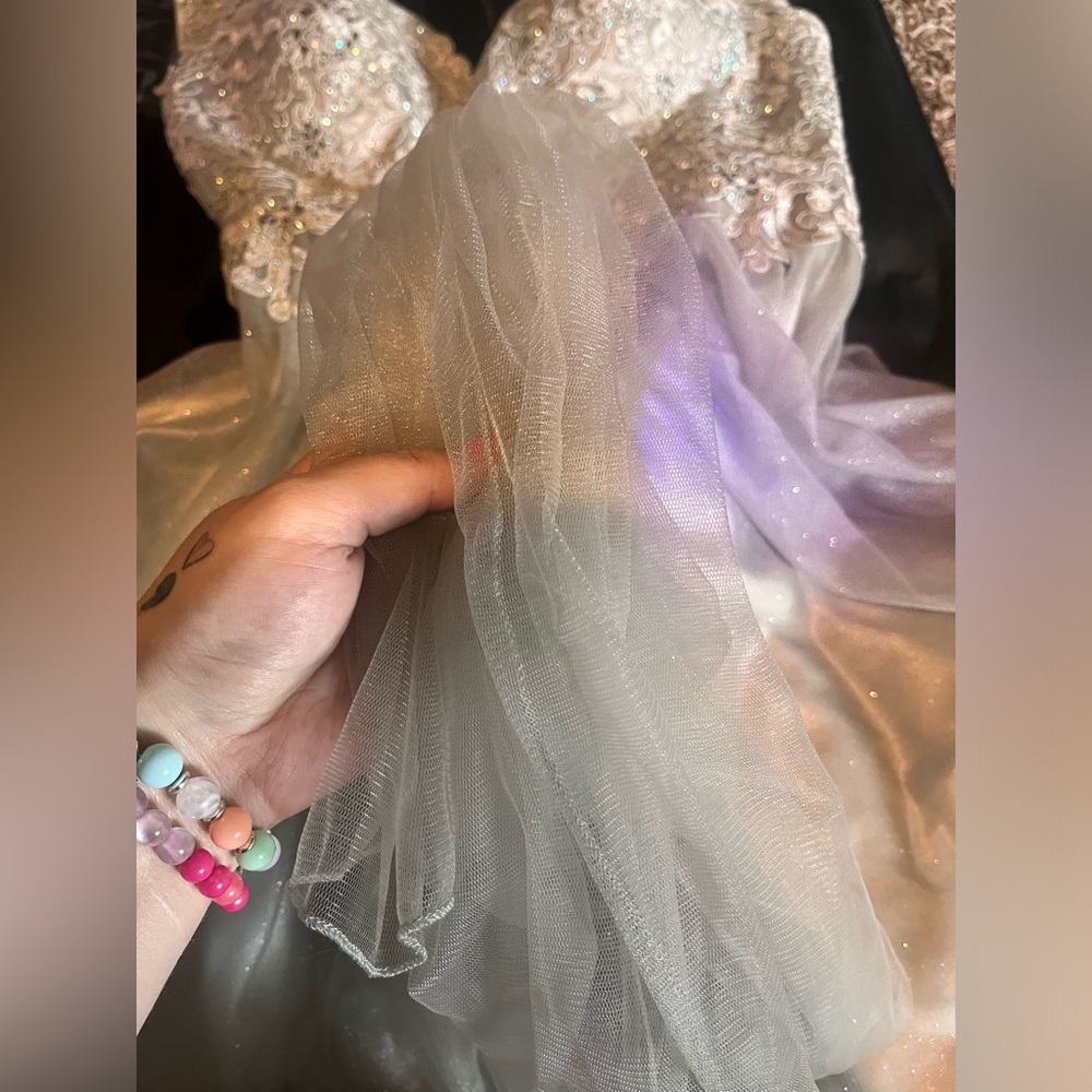 Cinderella Divine homecoming prom wedding dress shimmer fancy elegant worn once - Picture 7 of 10